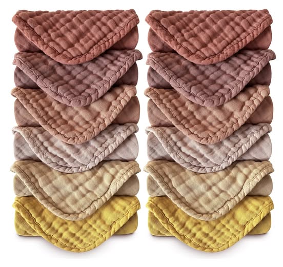 MOON PARK’s 100% cotton muslin baby washcloths
