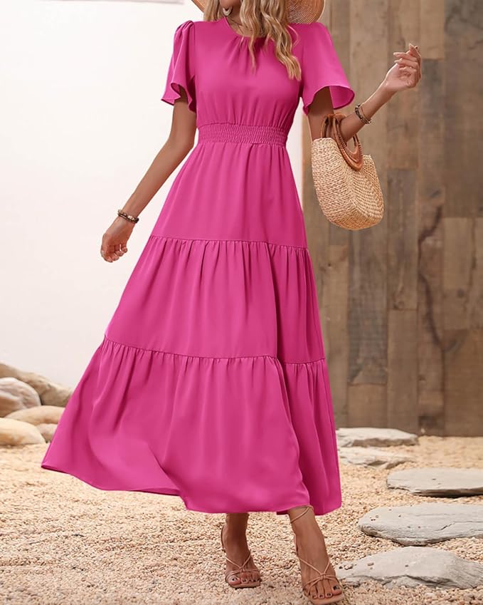 PrettyGarden Tiered Maxi Dress!