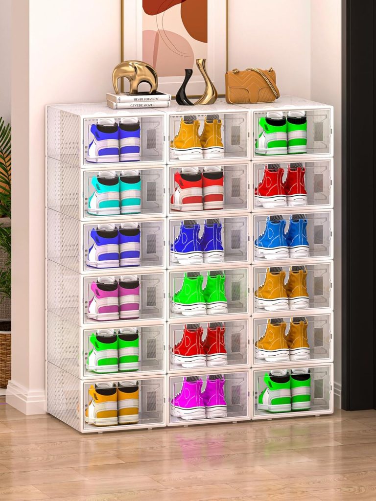 12-pack plastic shoe organizers
