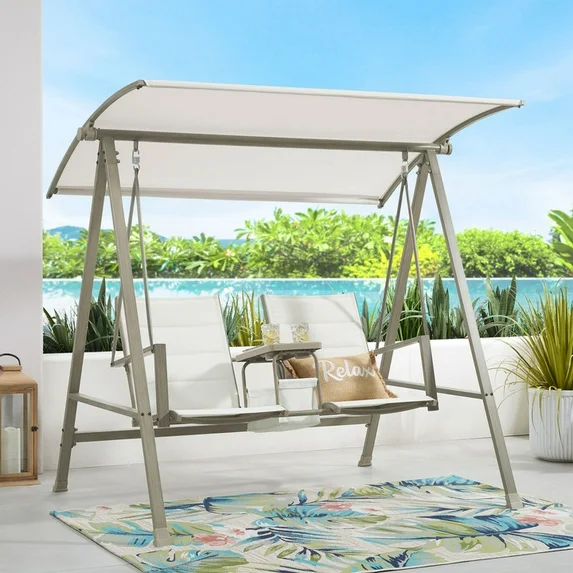 Mainstays Dashwood 2-Sling Seat Porch Swing!