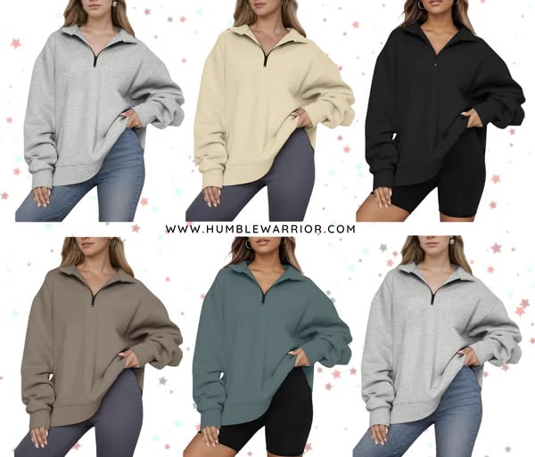 oversized half-zip pullover