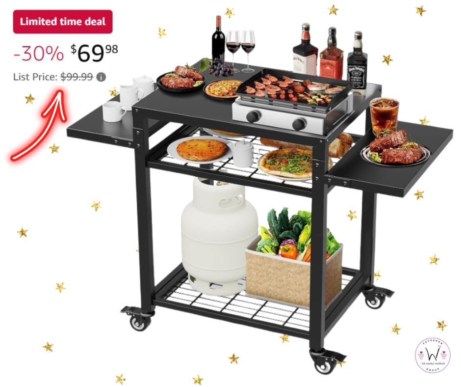 Outdoor Movable Grill Cart Tabletop for Blackstone Griddle!