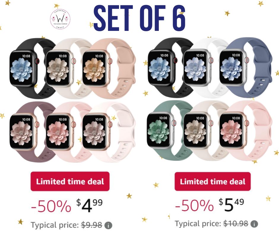 Sets of 6 Waterproof Watch Bands!