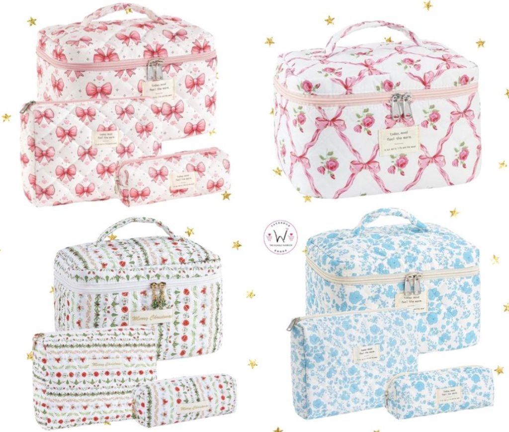 Quilted makeup bags!