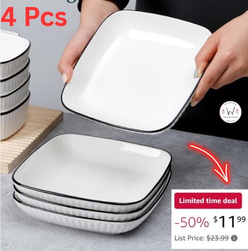 Set of 4 square pasta/salad bowls!