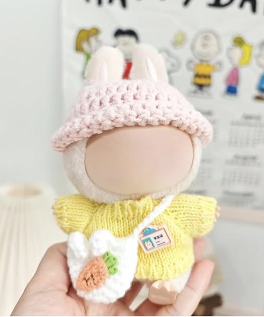 4-Piece Handcrafted Crochet Doll Clothes