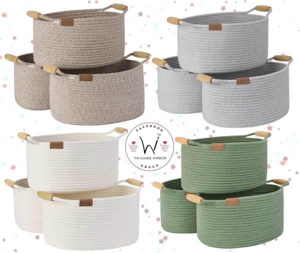3-pack of StorageWorks woven baskets