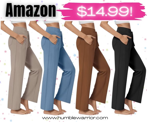 Pinspark wide leg yoga pants