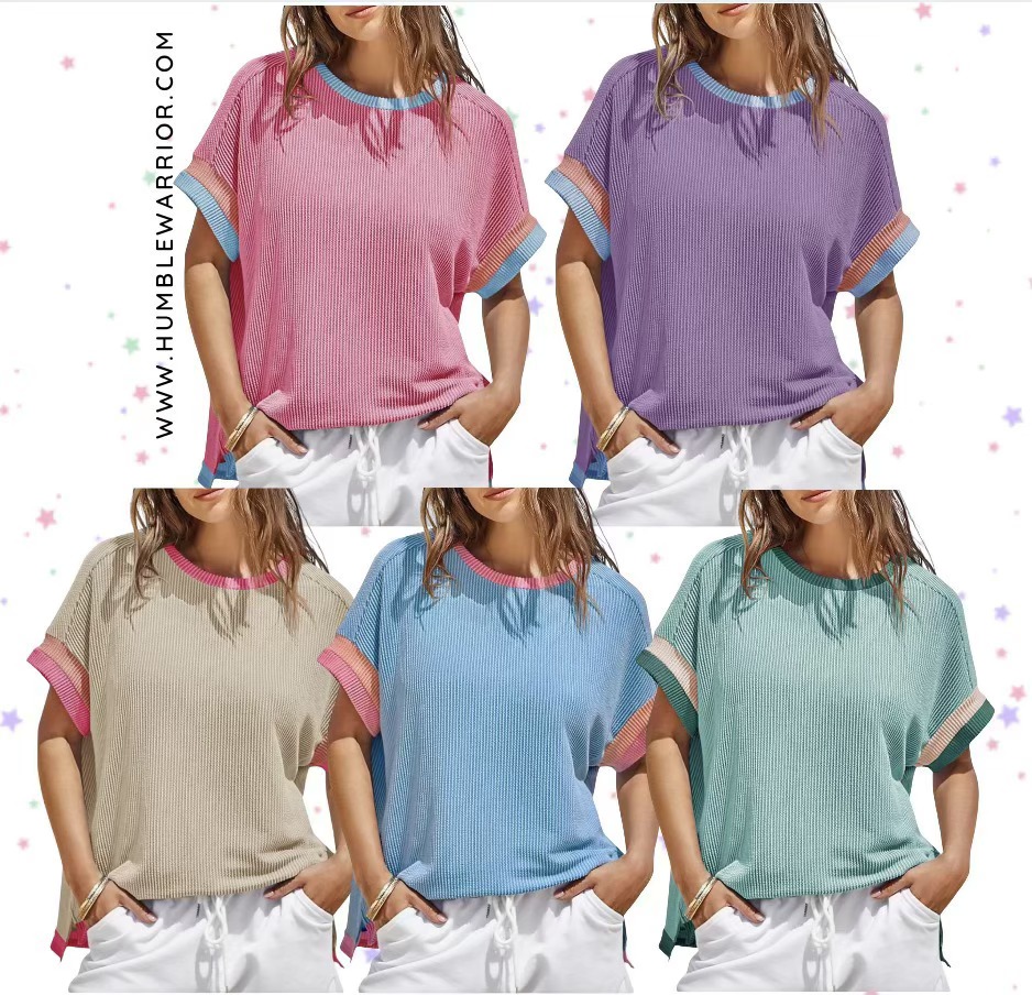 Tankaneo ribbed short sleeve top