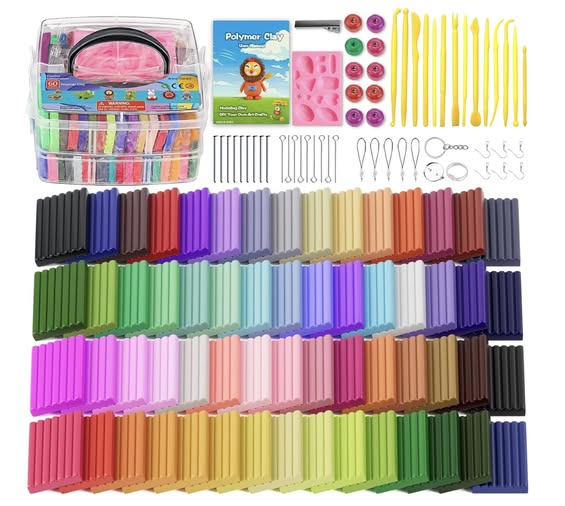 60-color Polymer Clay set