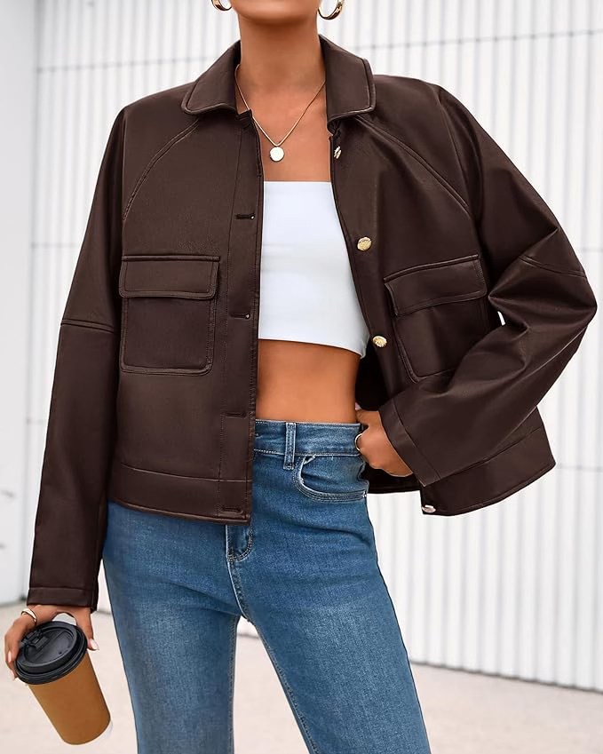 faux leather jacket