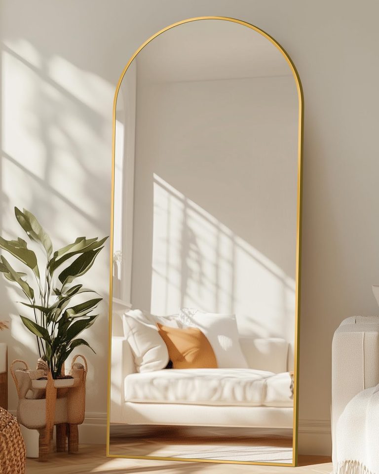 Sleek Full-Length Arched Mirror