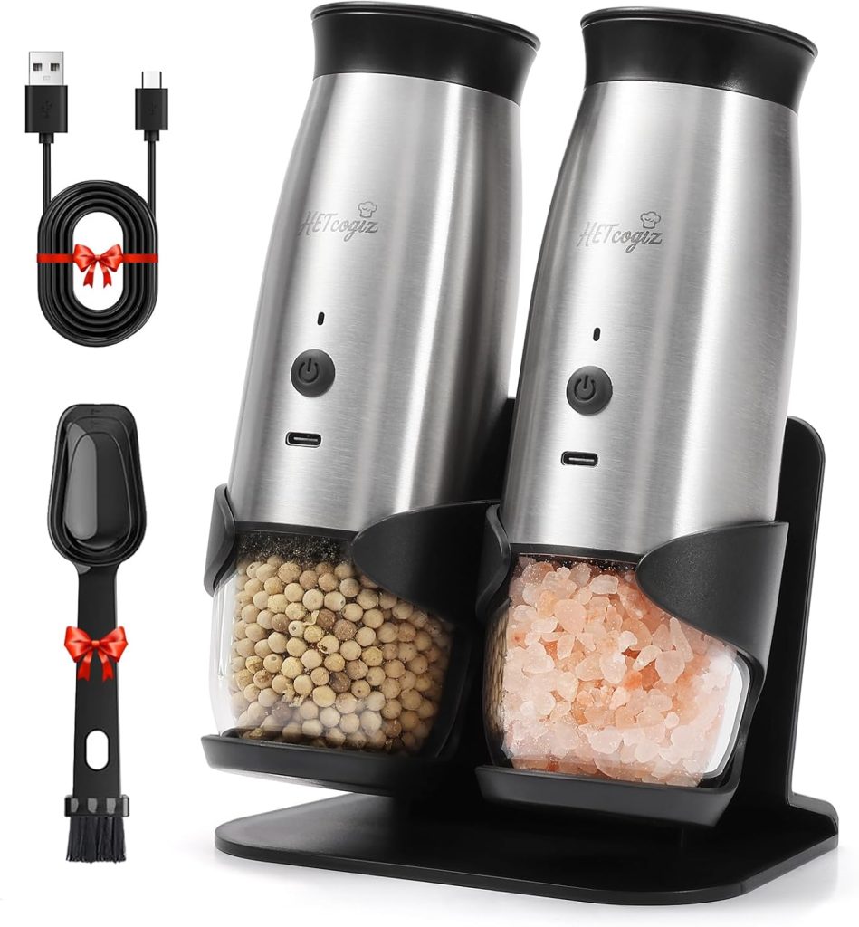 Electric Salt & Pepper Grinder Set