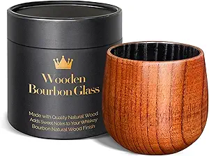 Charred Wooden Bourbon Glass
