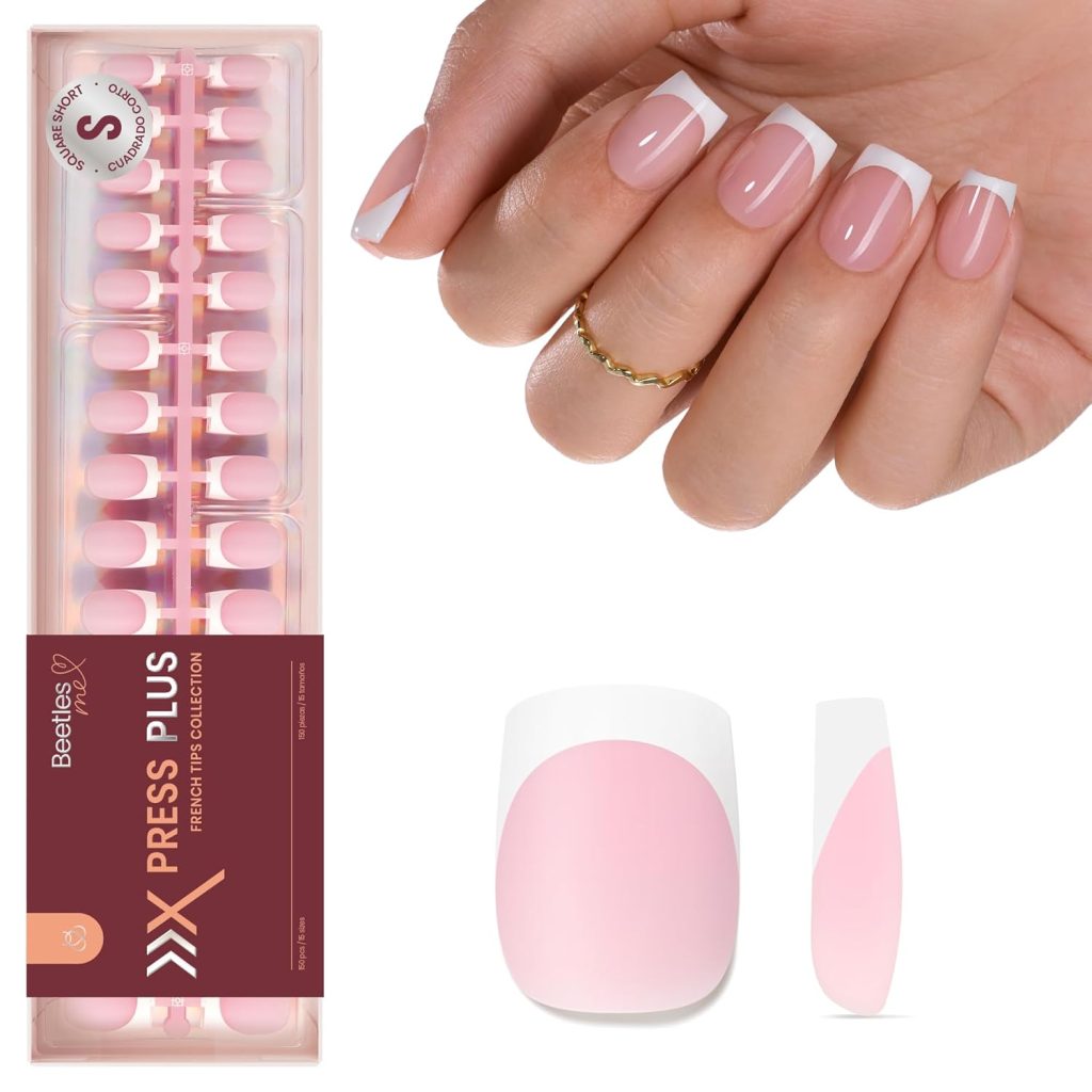 Beetles French Tip Press On Nails!