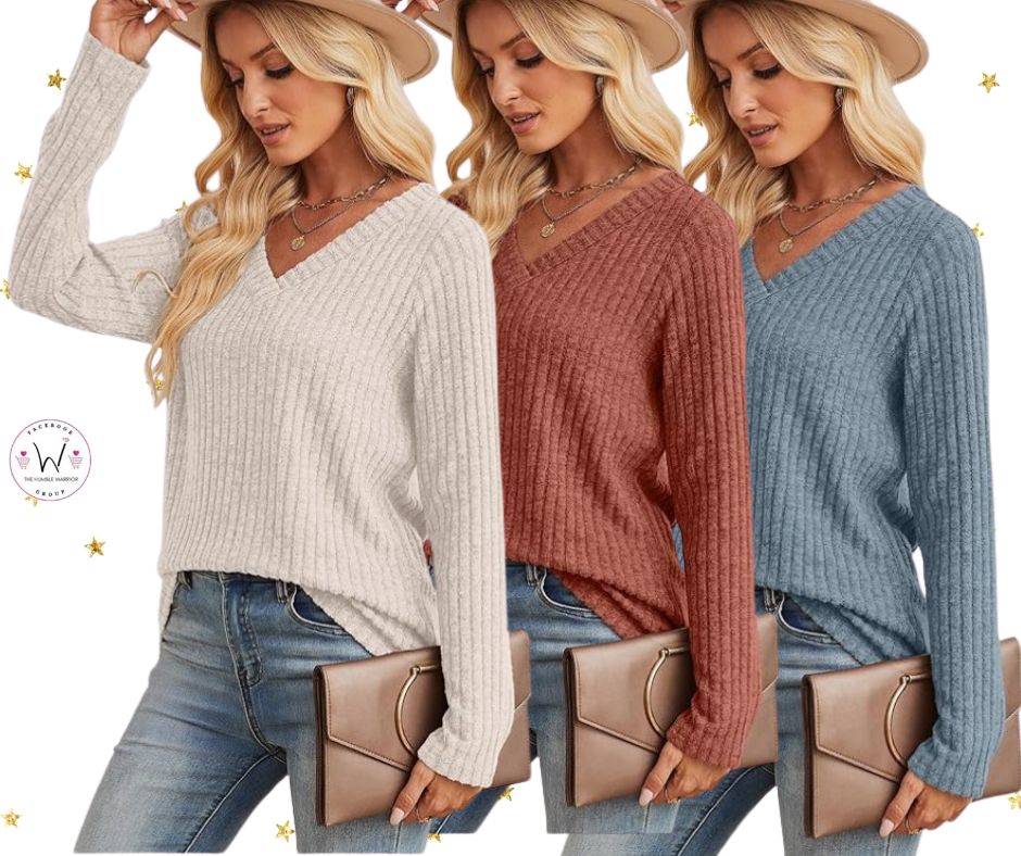 V-Neck Long Sleeve Top!