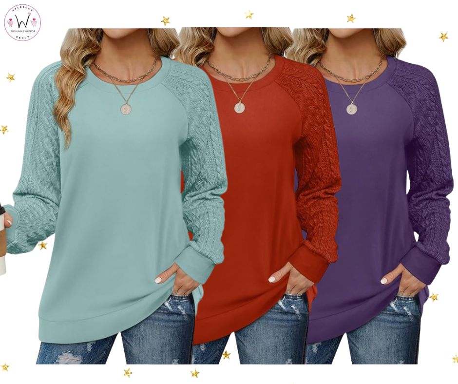 Lightweight Cable Knit Long Sleeve Top!