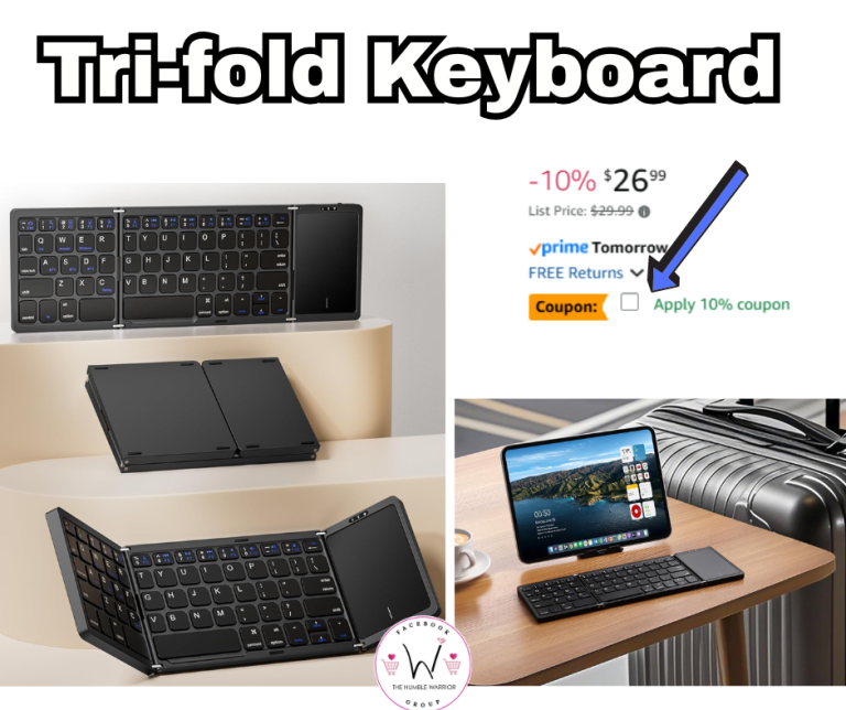 Ultra Slim Foldable Bluetooth Keyboard