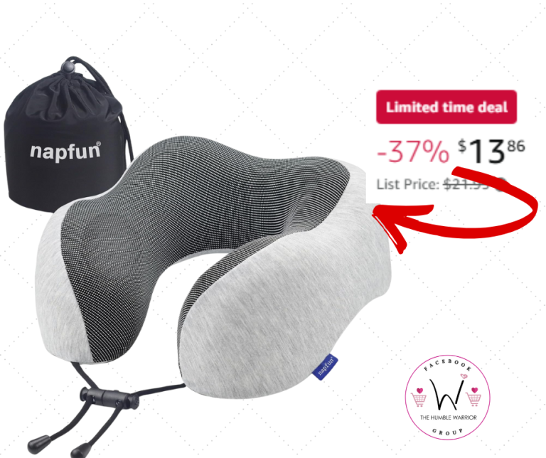 Napfun 100% Pure Memory Foam Travel Pillow