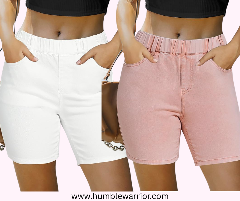 luvamia Pull on Jean Shorts