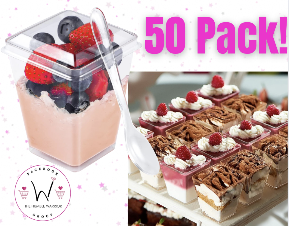 50 Pack of Dessert Cups & Spoons!