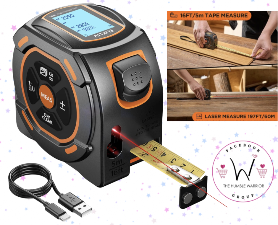 2-in-1 Laser Tape Measure!