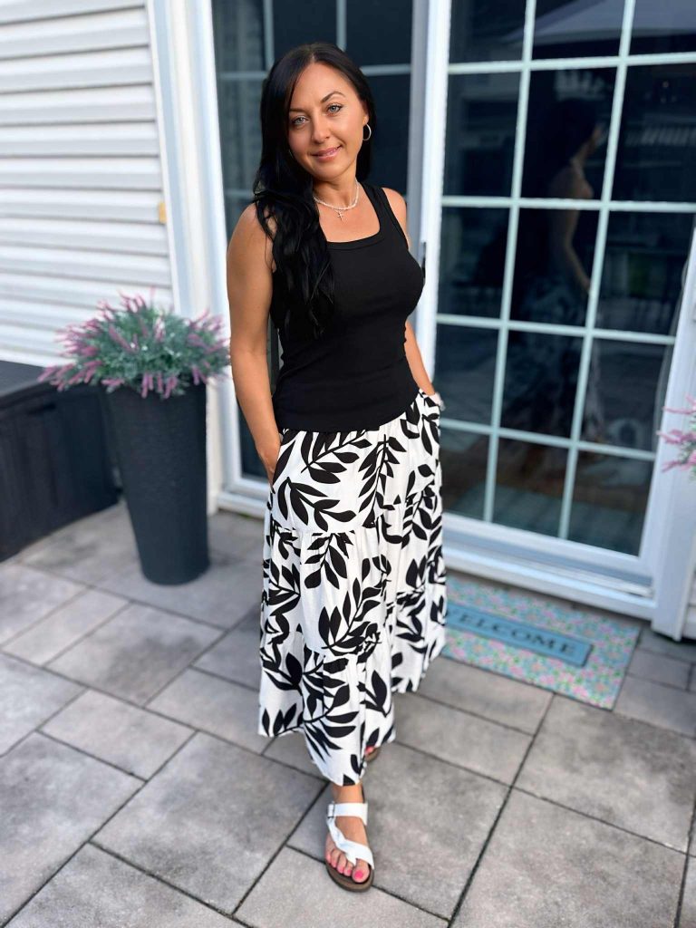 BTFBM tiered maxi skirt!