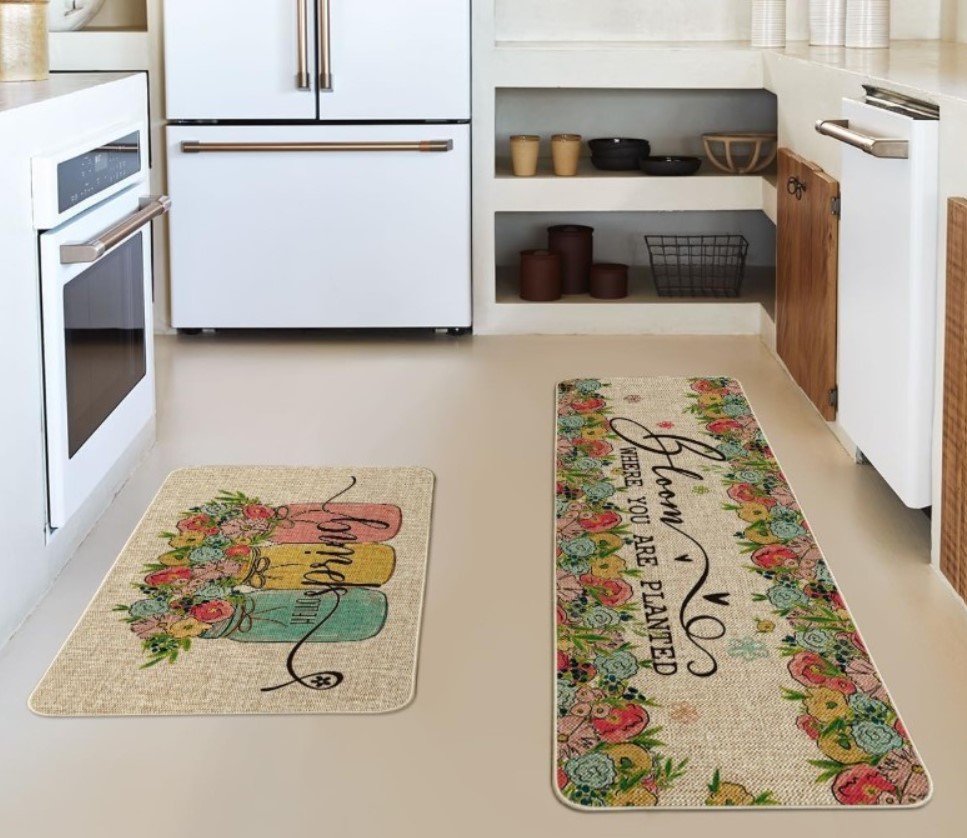 Artoid Mode Set of 2 Flower Kitchen Mats!