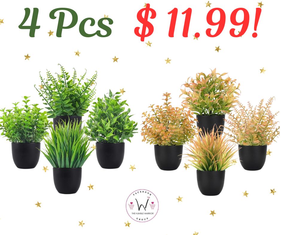 Der Rose sets of 4 faux plants!