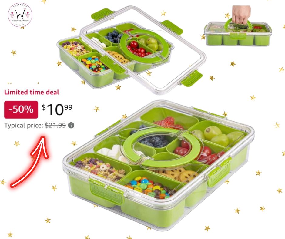 Snackle box container with divided trays!