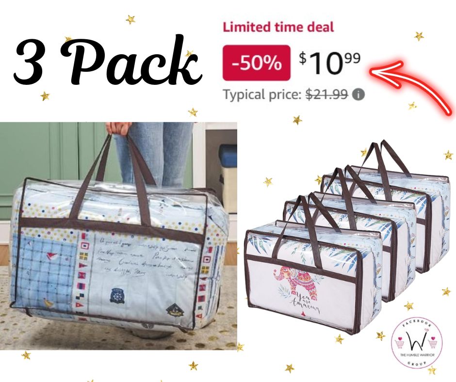 Set of 3 clear heavy duty storage bags!