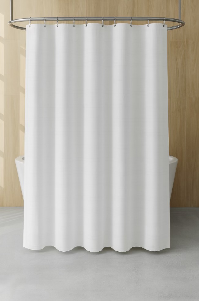 TURKIO White Waffle Shower Curtain
