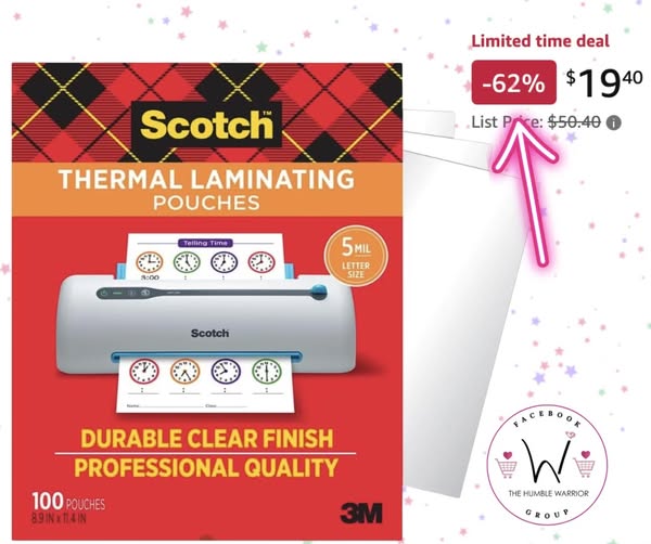 Scotch Thermal Laminating Pouches