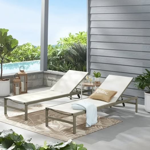 Mainstays Dashwood Outdoor Sling Chaise Lounger