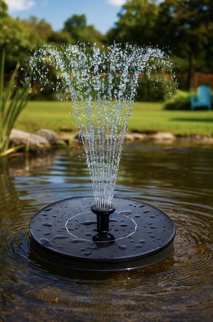Mademax solar bird fountain