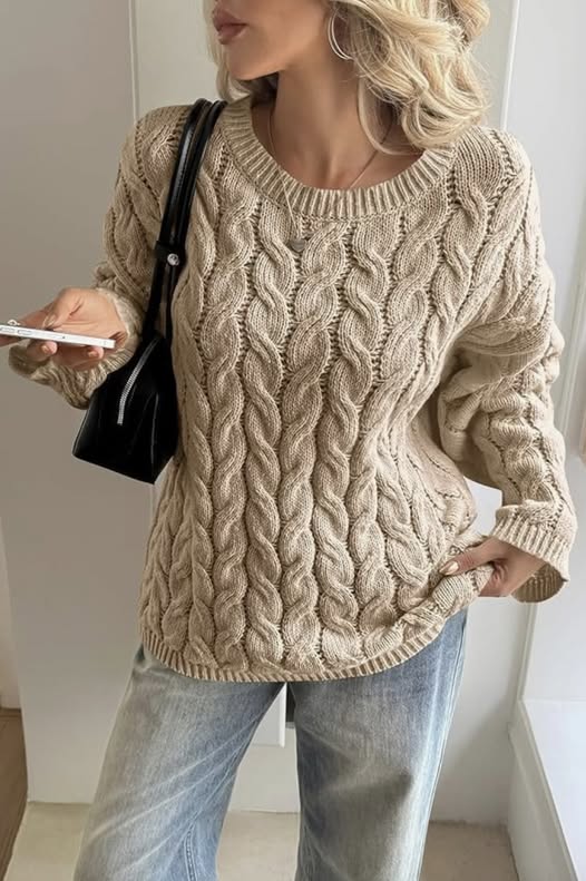 Cicy Bell oversized cable knit sweater