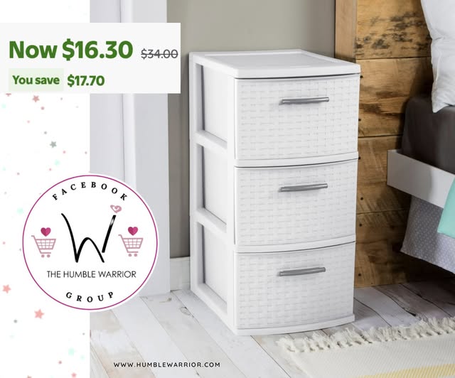 Sterilite 3 Drawer Weave Tower