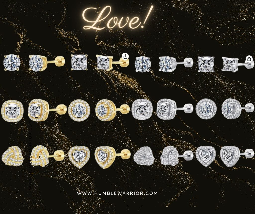M MOOHAM’s hypoallergenic S925 sterling silver stud set