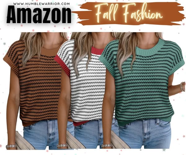EVALESS striped sweater vest