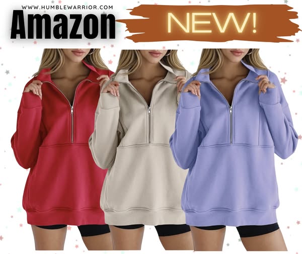 Fisoew Half Zip Fleece Sweatshirt