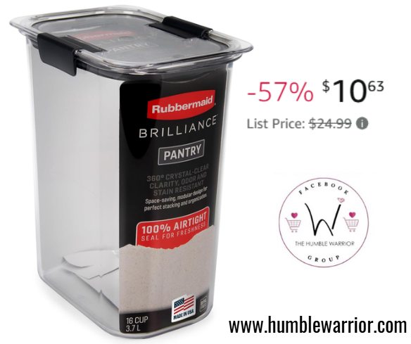 Rubbermaid Brilliance 16-Cup Airtight Food Storage Container