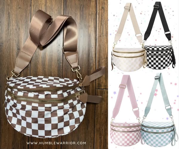 checkered crossbody bags
