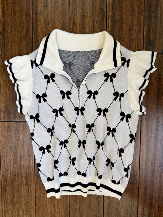 Saodimallsu Ruffle Short Sleeve Knit Top