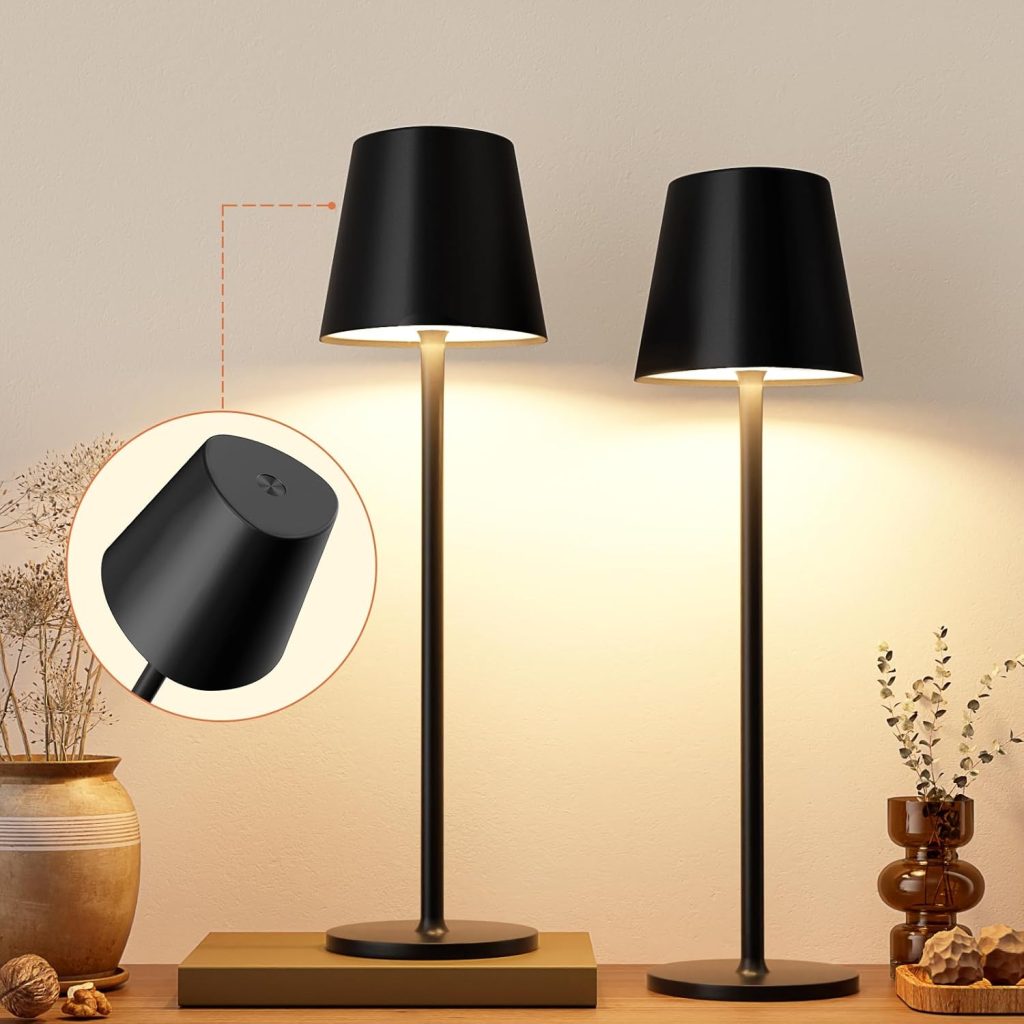 Set of 2 Cordless Table Lamps!