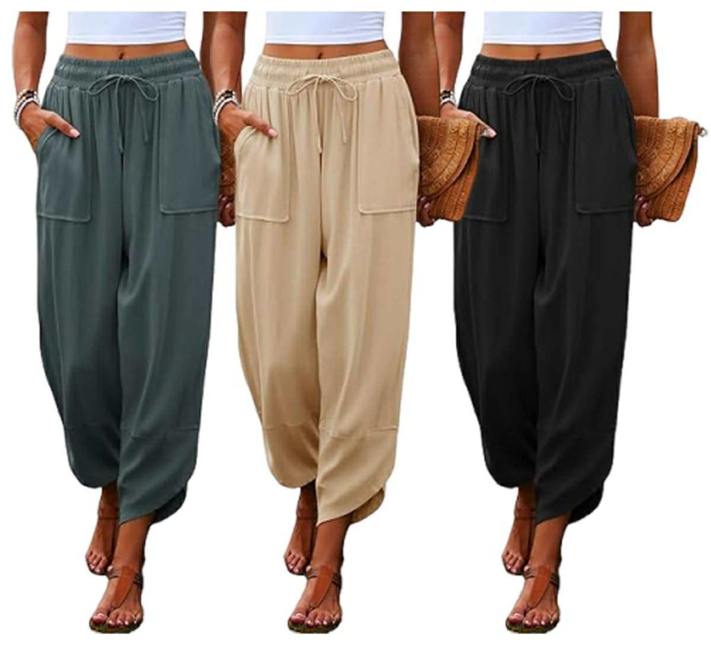 Linen Baggy Wide-Leg Pants