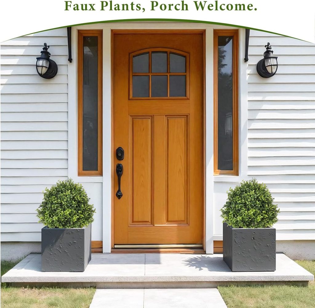 2.3ft Faux Boxwood Plants – Set of 2