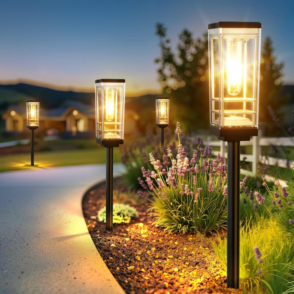 6-pack of tall luxury solar path lights