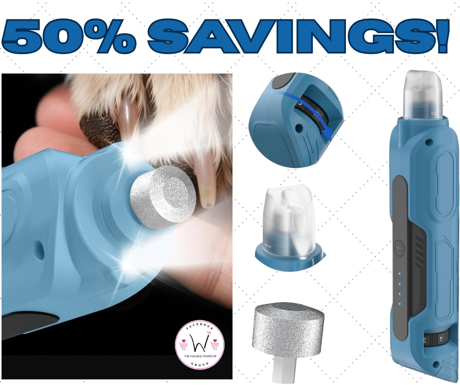 High-torque, quiet dog nail grinder