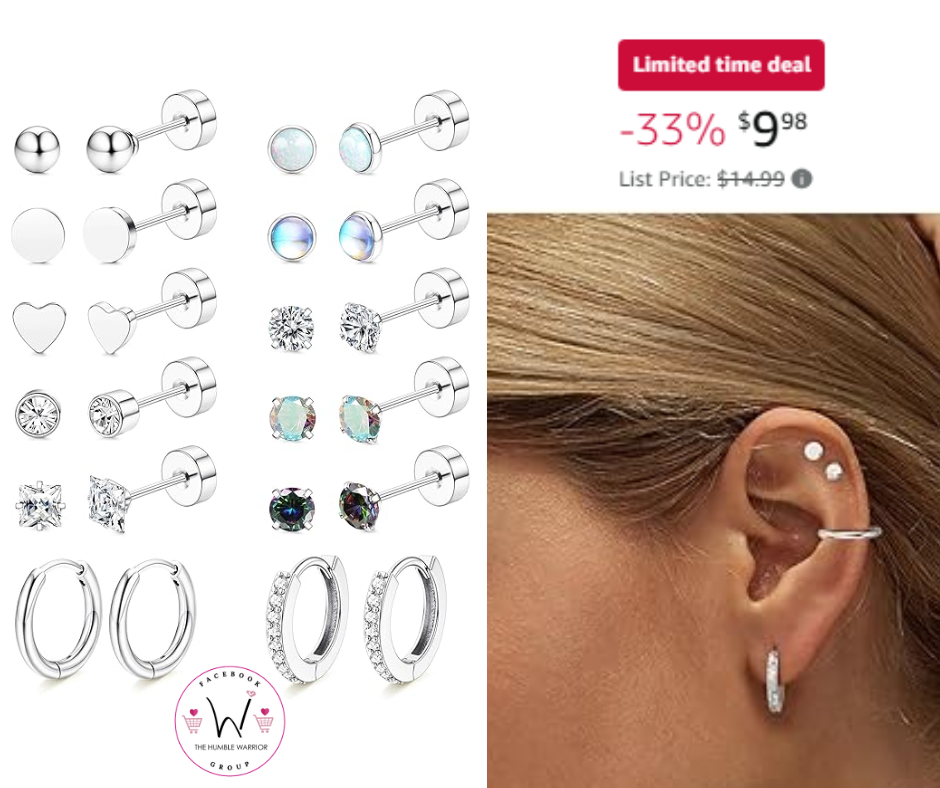 Beautiful Flat Back Earrings