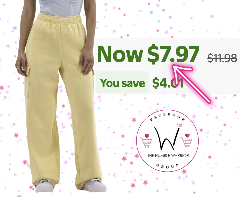 No Boundaries Soft Fleece Cargo Sweatpants!